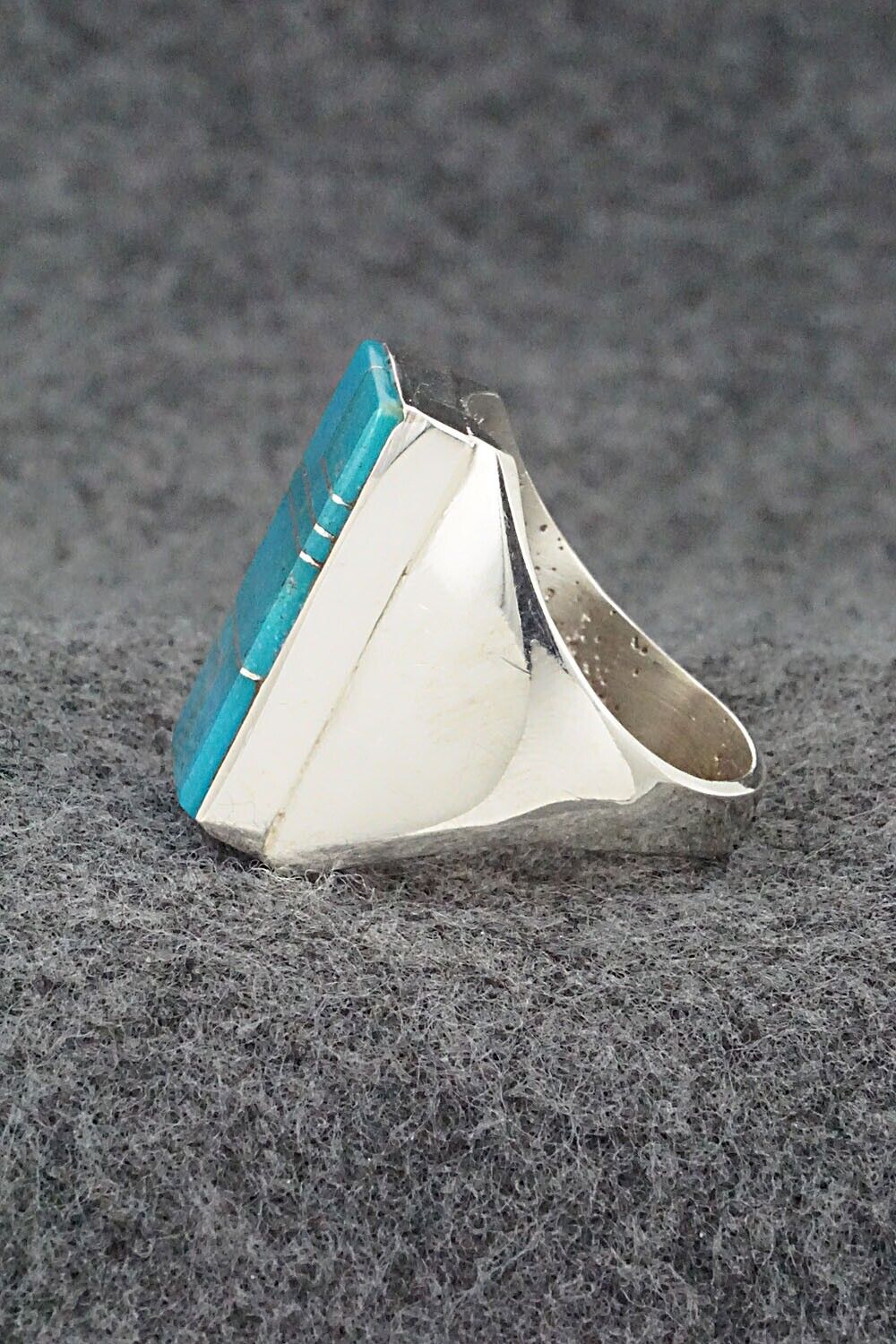 Turquoise & Sterling Silver Ring - Wilbert Gray - Size 10.5