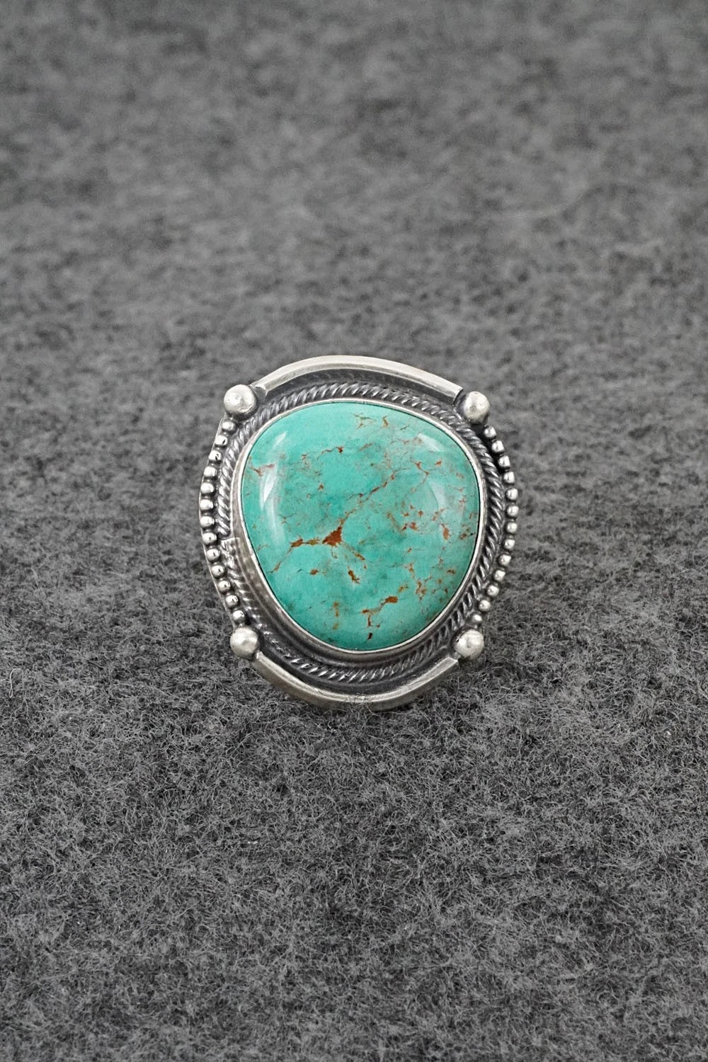 Turquoise & Sterling Silver Ring - Bobby Johnson - Size 7