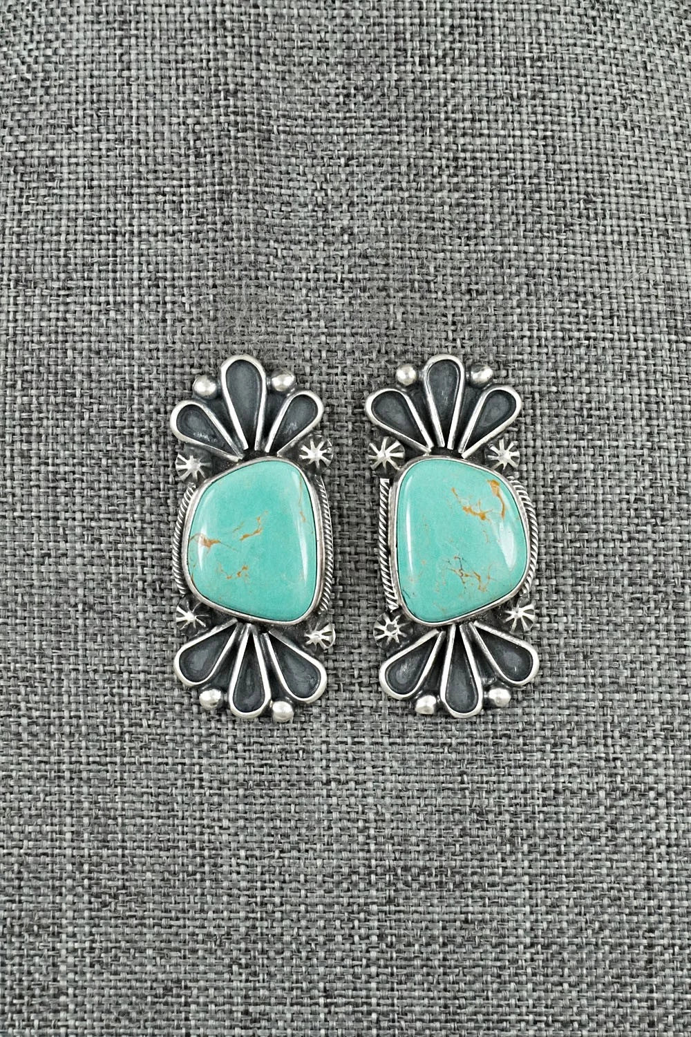 Turquoise & Sterling Silver Earrings - Bobby Johnson