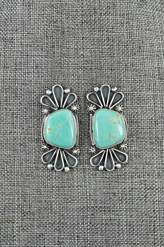 Turquoise & Sterling Silver Earrings - Bobby Johnson