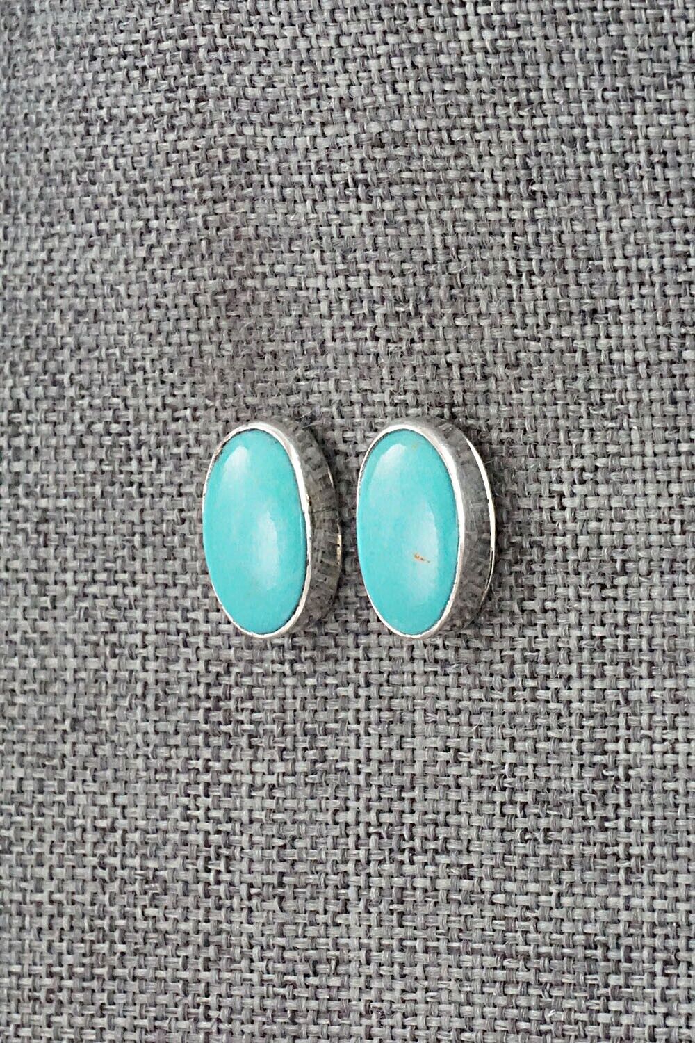 Turquoise & Sterling Silver Earrings - Marco Begaye