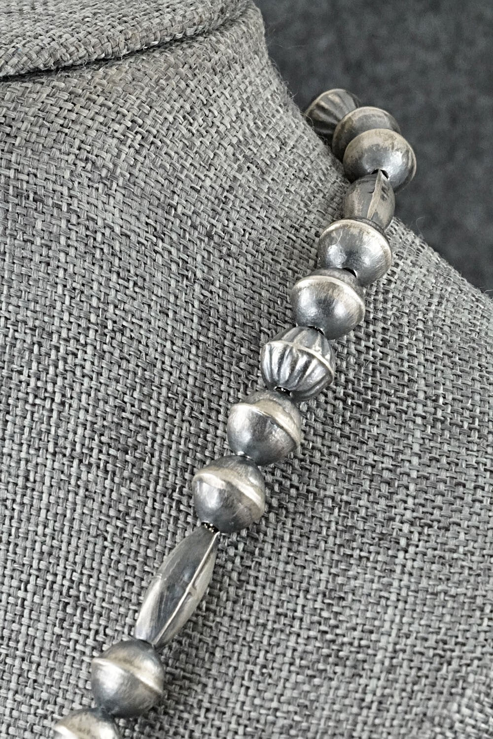 Sterling Silver Navajo Pearl Necklace 20" - Vintage