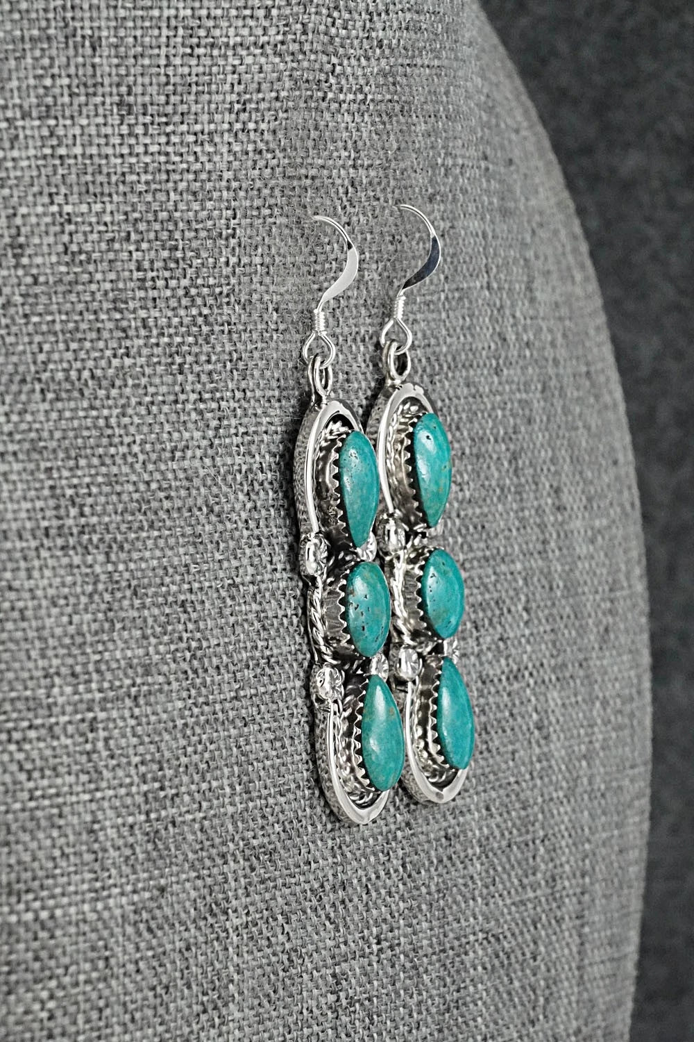 Turquoise & Sterling Silver Earrings - Marie Bahe