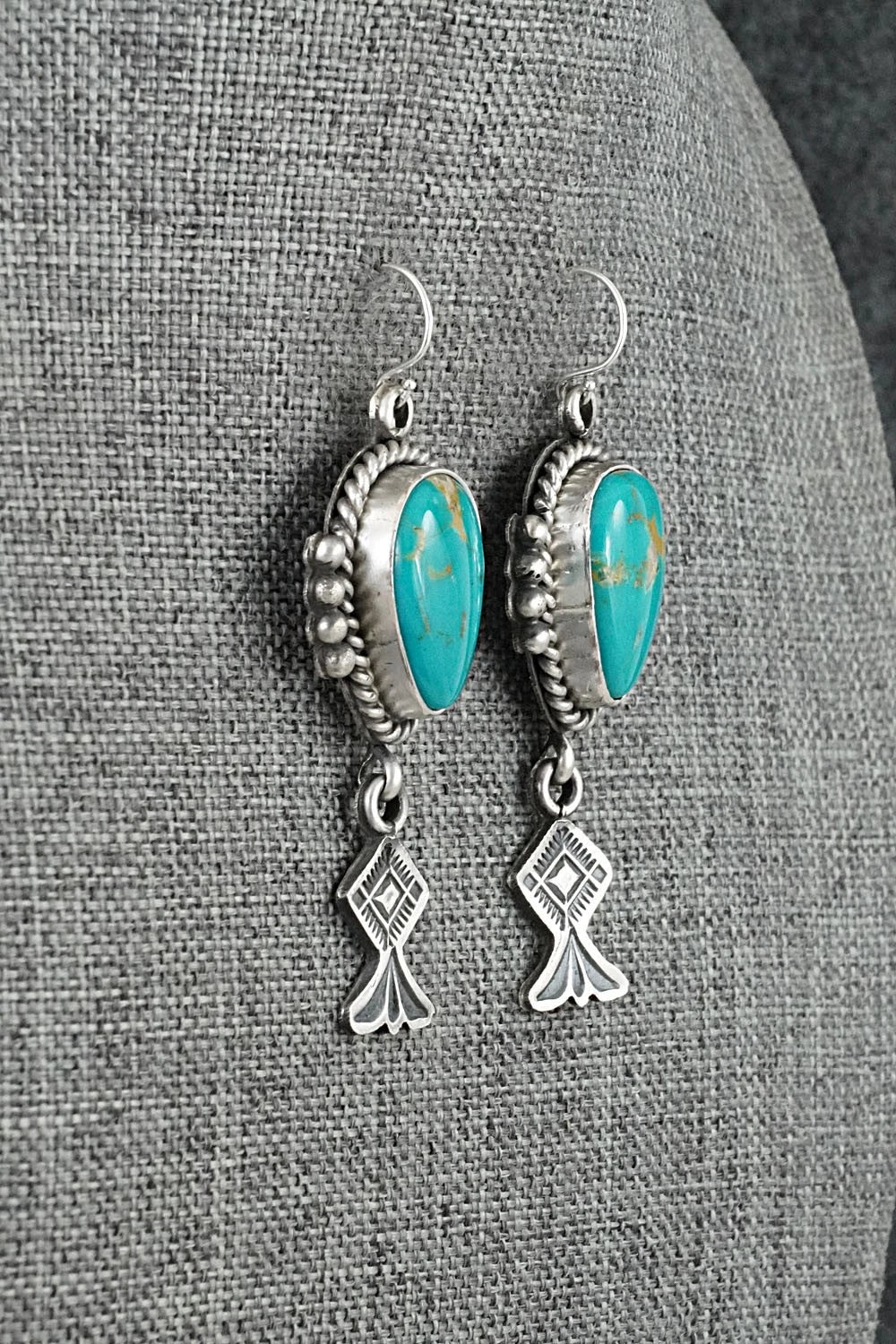 Turquoise & Sterling Silver Earrings - Michael Calladitto