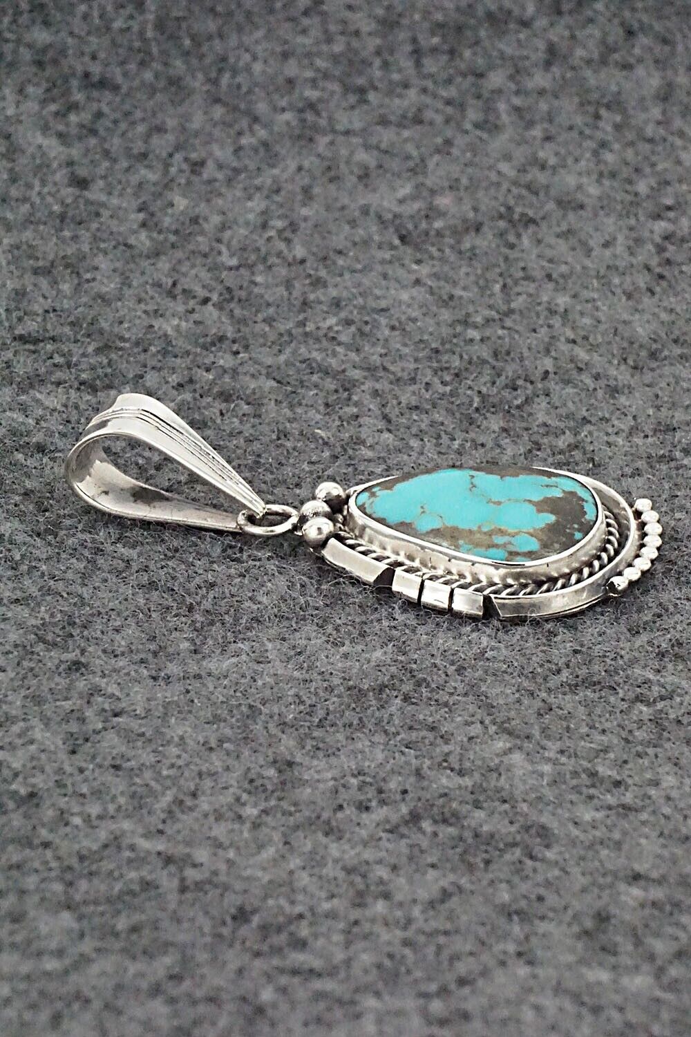 Turquoise & Sterling Silver Pendant - Samuel Yellowhair