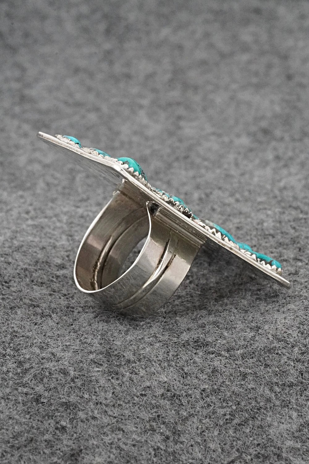Turquoise & Sterling Silver Ring - Priscilla Reeder - Size 8