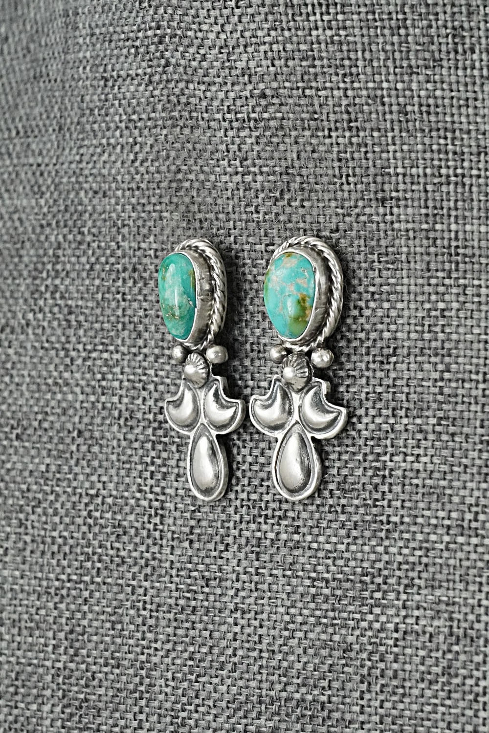 Turquoise & Sterling Silver Squash Blossom Set - Adrienne Gordon