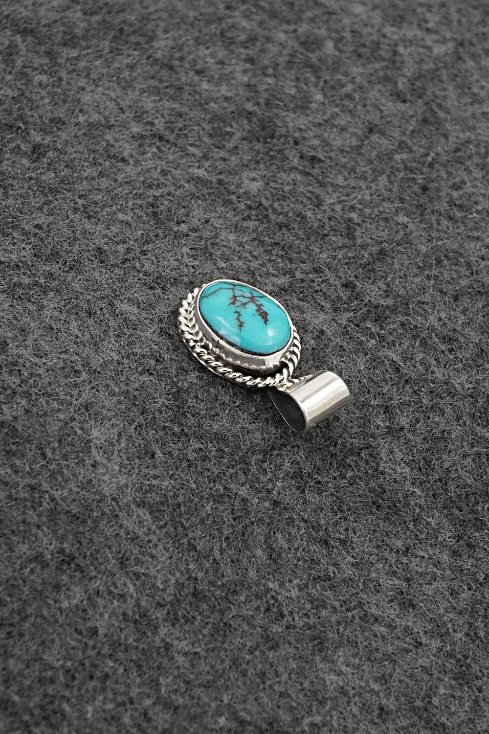 Turquoise & Sterling Silver Pendant - Rena Begay