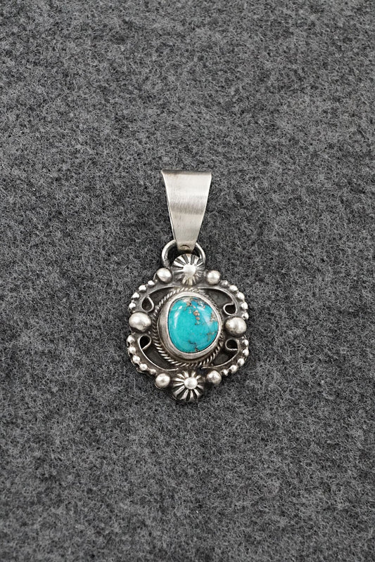 Turquoise & Sterling Silver Pendant - Kathleen Livingston