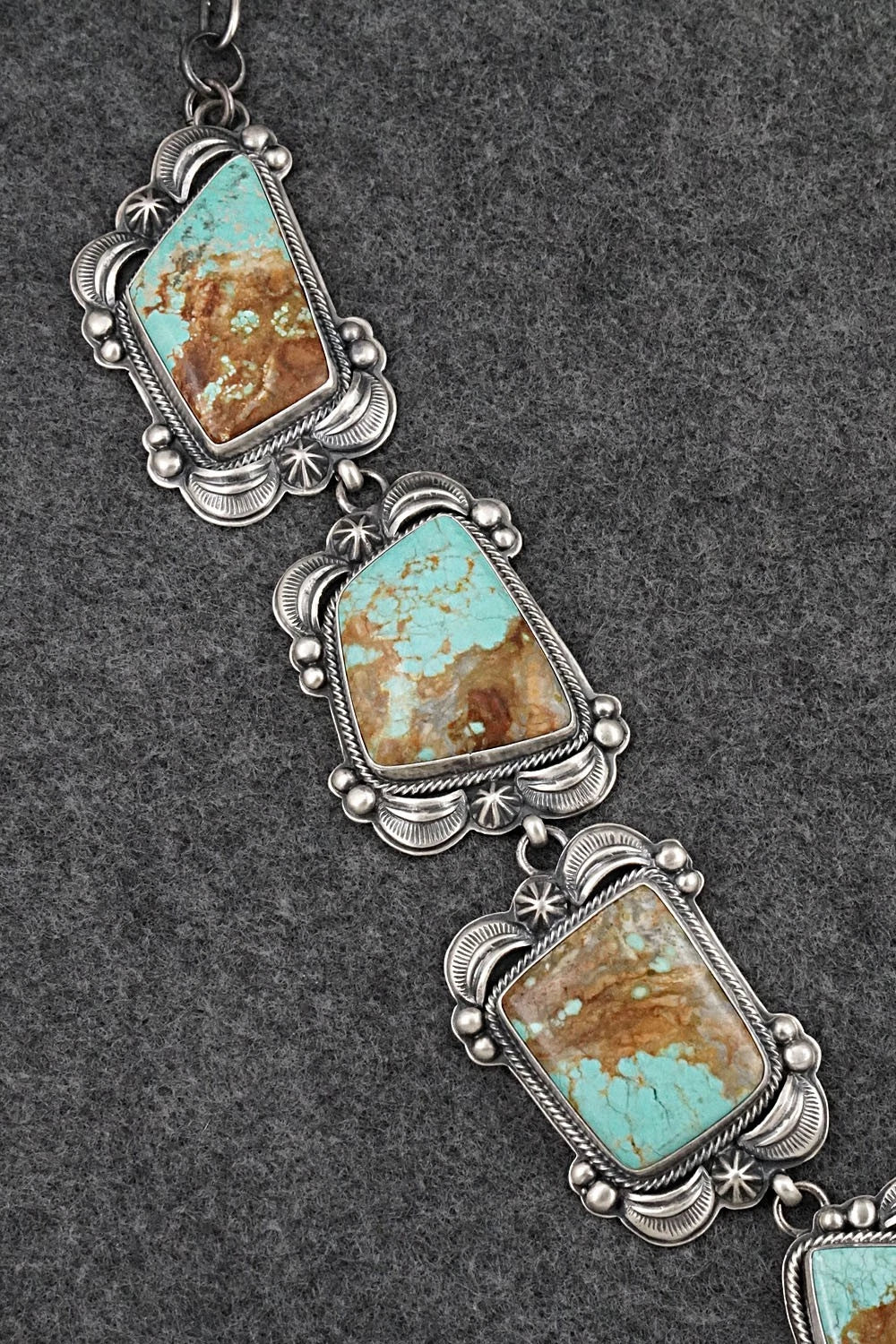 Turquoise & Sterling Silver Necklace and Earrings Set - Randy Boyd