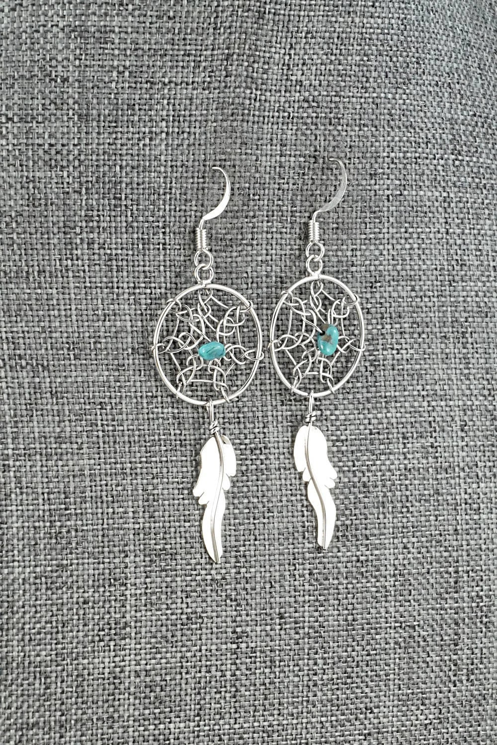 Turquoise & Sterling Silver Earrings - Lorenzo Arviso
