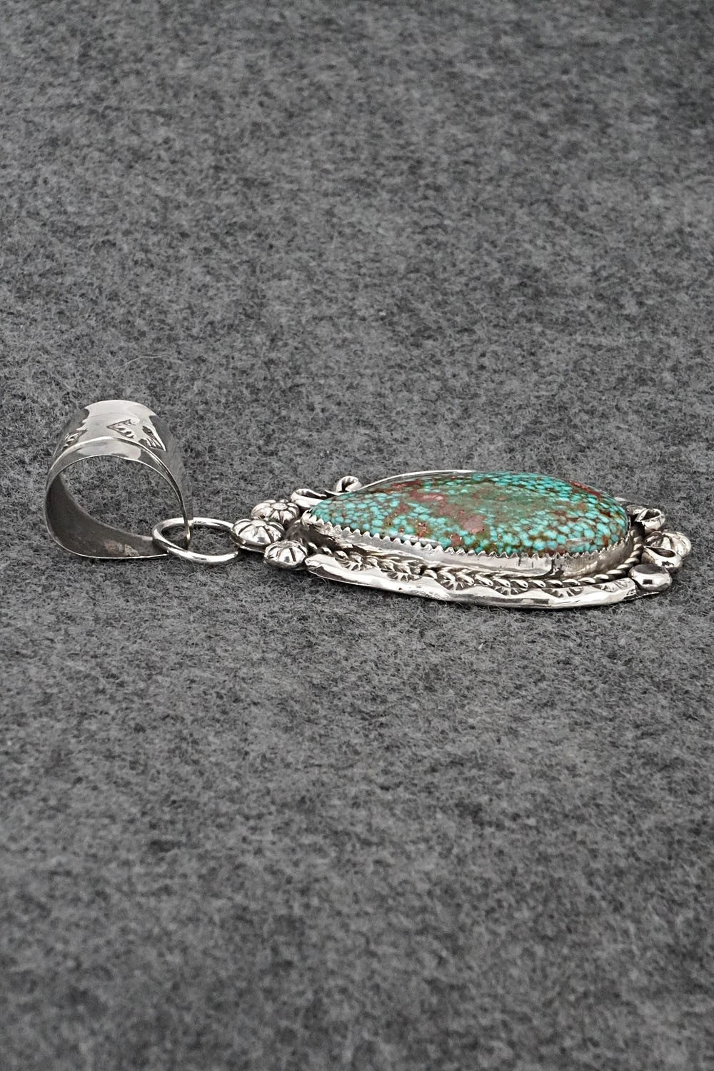 Turquoise and Sterling Silver Pendant - Phil Nez