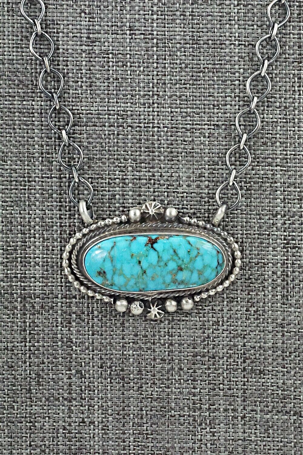 Turquoise & Sterling Silver Necklace - Randy Billy