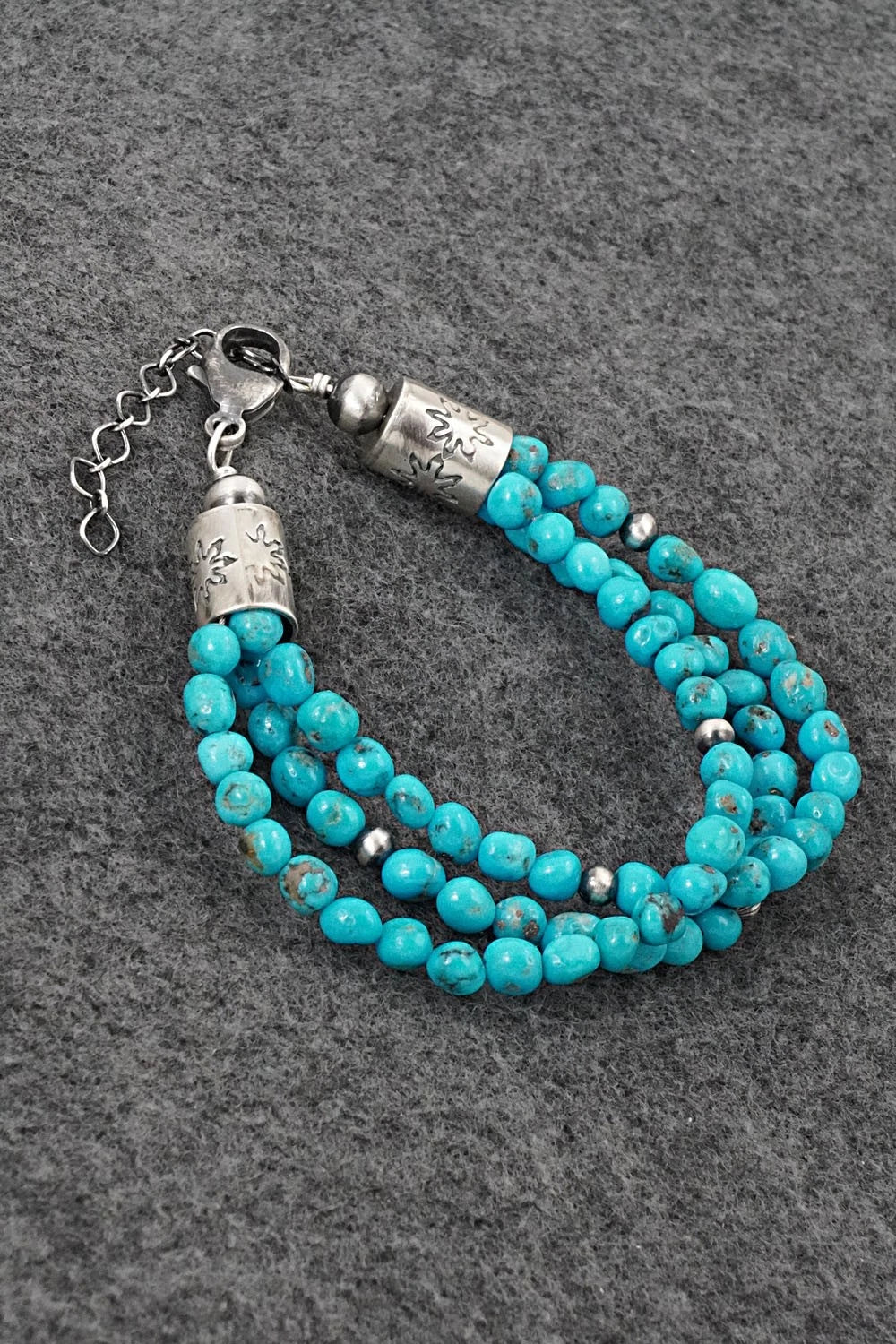 Turquoise & Sterling Silver Bracelet - Theresa Skeets