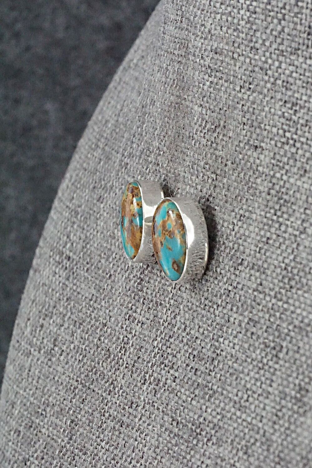 Turquoise & Sterling Silver Earrings - Marco Begaye