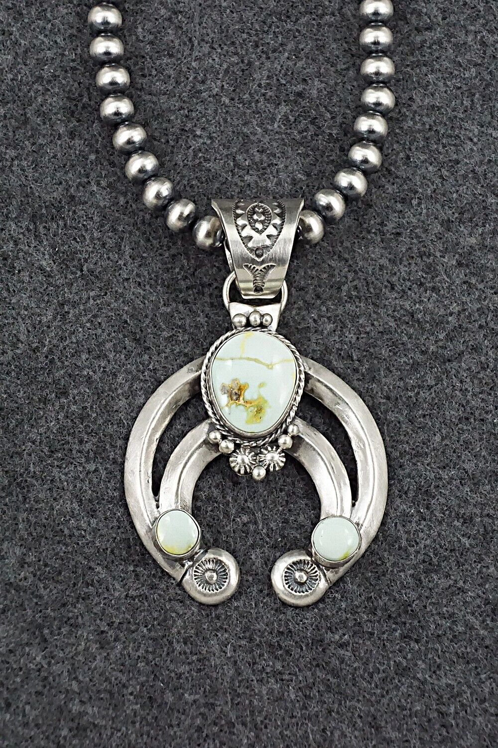 Variscite & Sterling Silver Necklace - Samuel Yellowhair