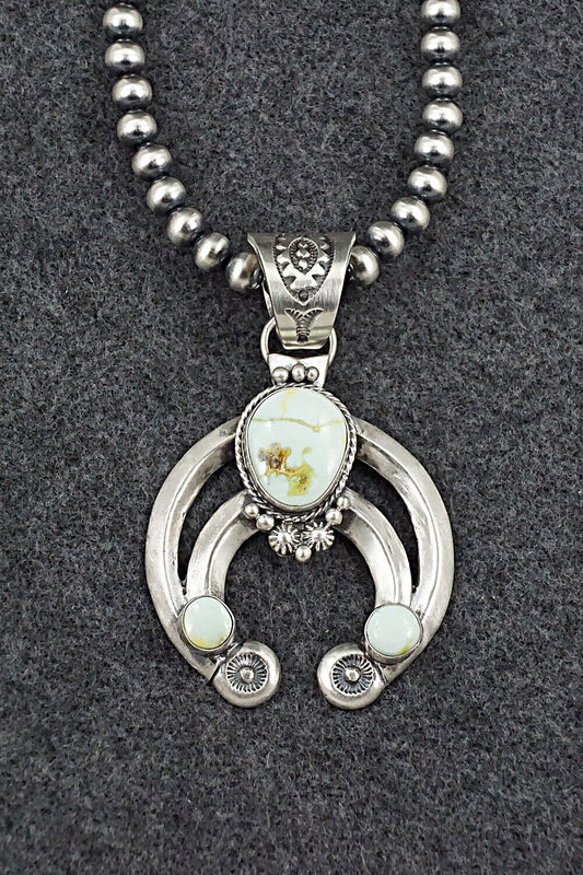 Variscite & Sterling Silver Necklace - Samuel Yellowhair