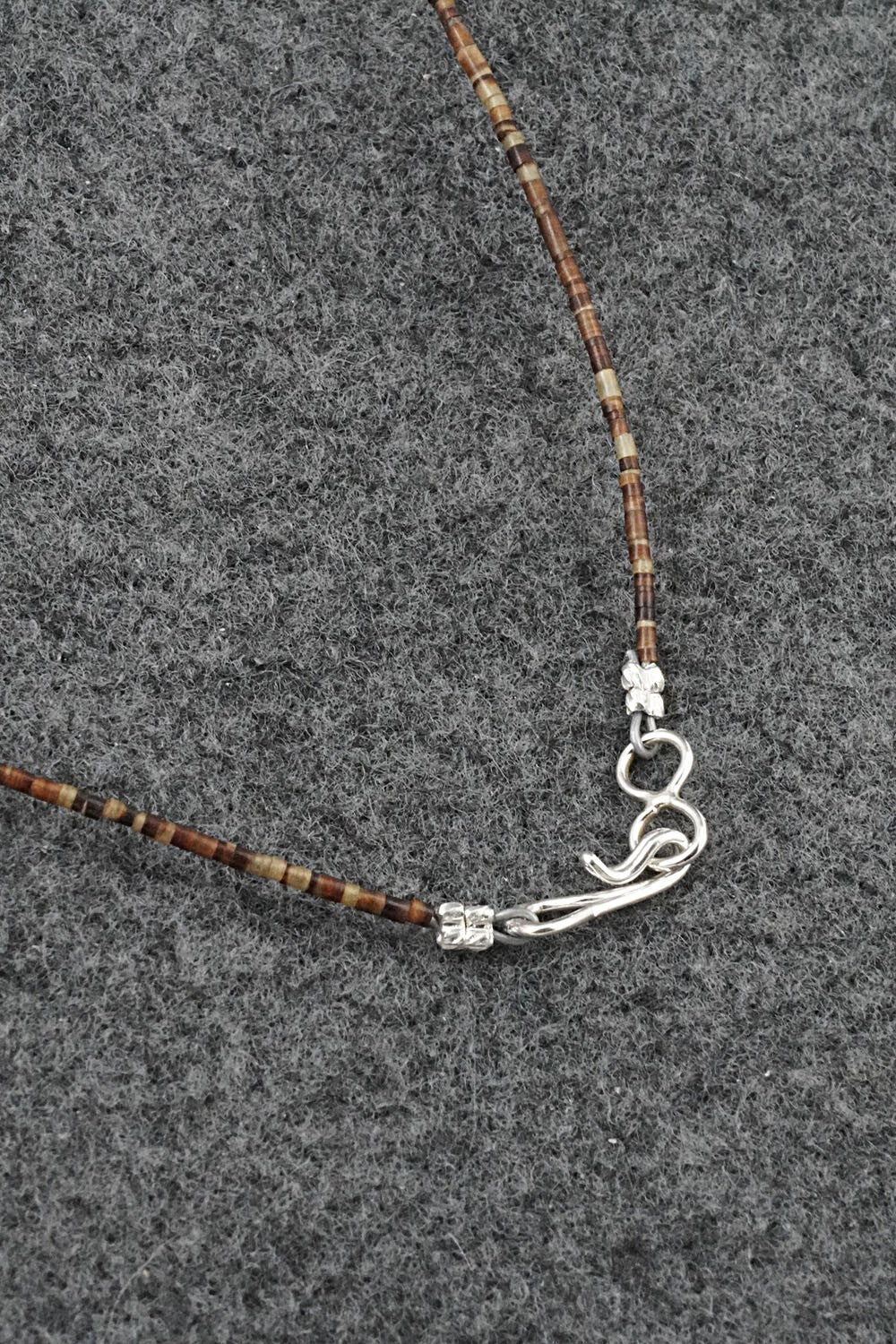 Multi-Stone & Sterling Silver Necklace 18" - Helen Tsosie