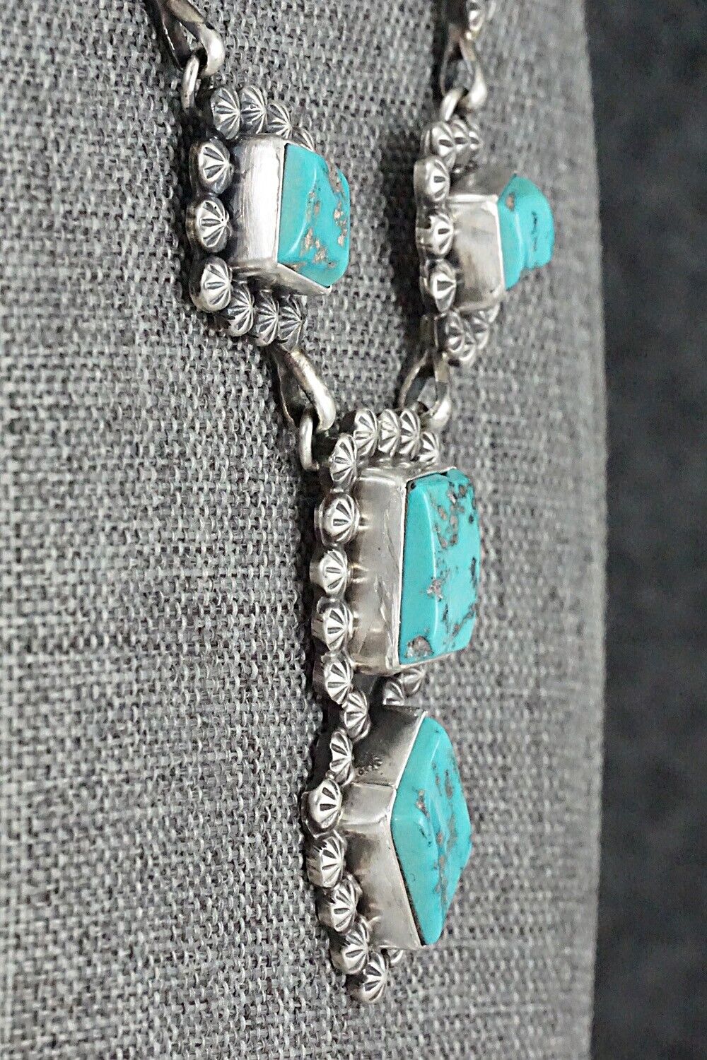 Turquoise & Sterling Silver Necklace - Paul Livingston