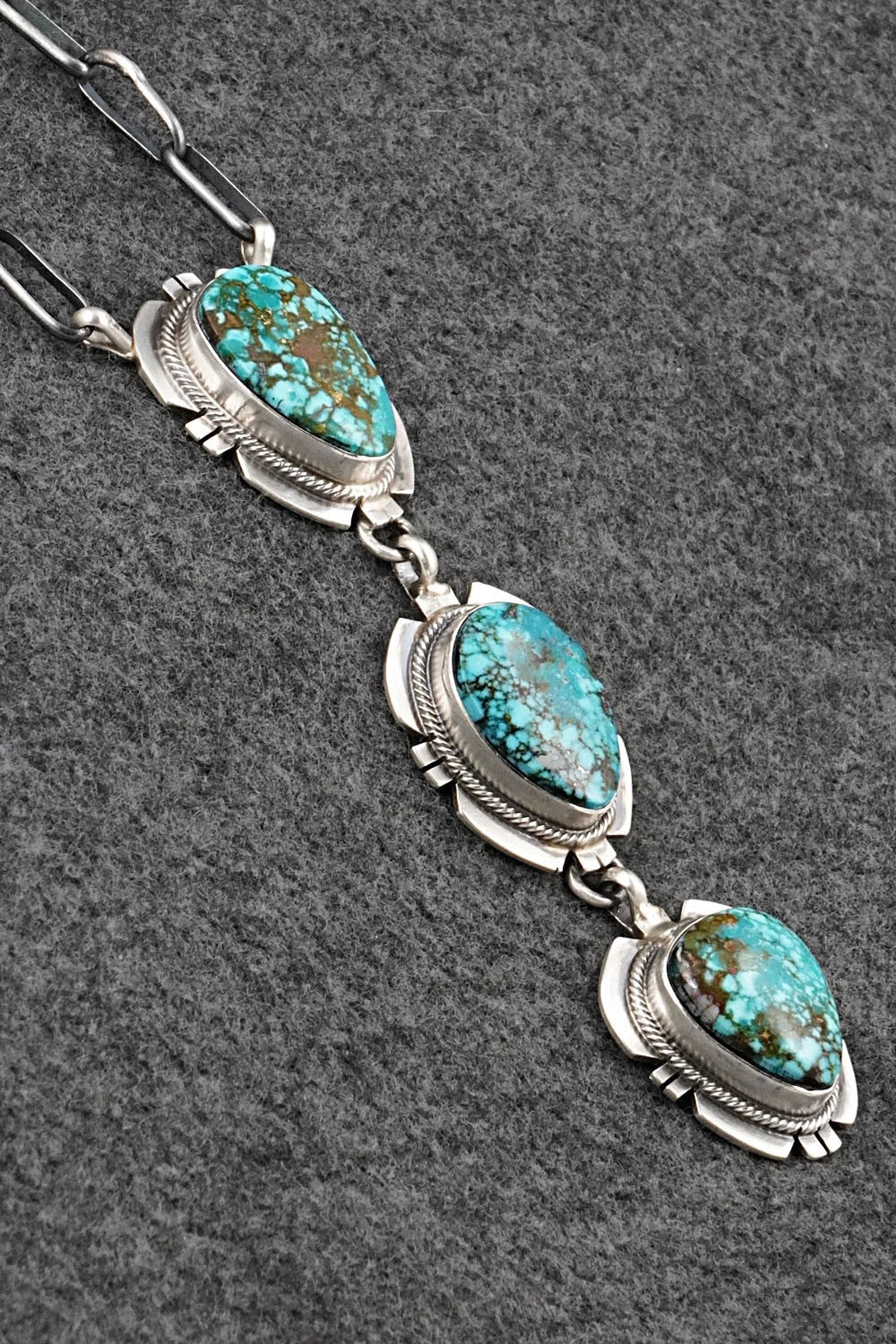 Turquoise & Sterling Silver Necklace - Randy Billy