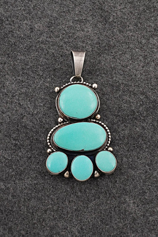 Turquoise & Sterling Silver Pendant - Kathleen Chavez
