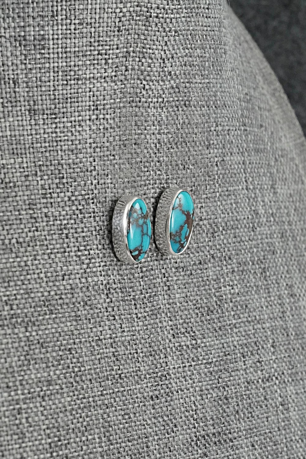 Turquoise & Sterling Silver Earrings - Eugene Gruber