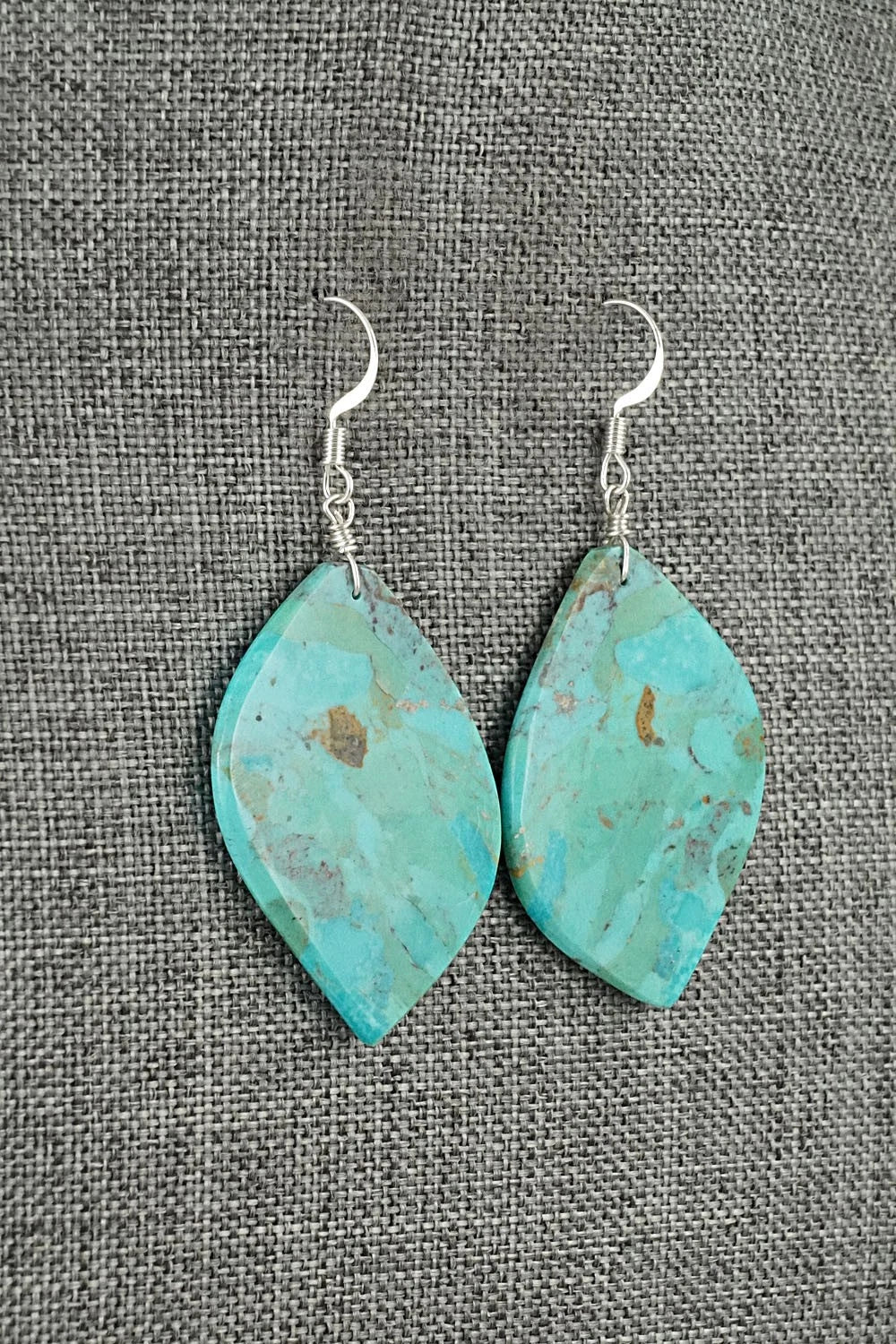 Turquoise & Sterling Silver Earrings - Lupe Lovato