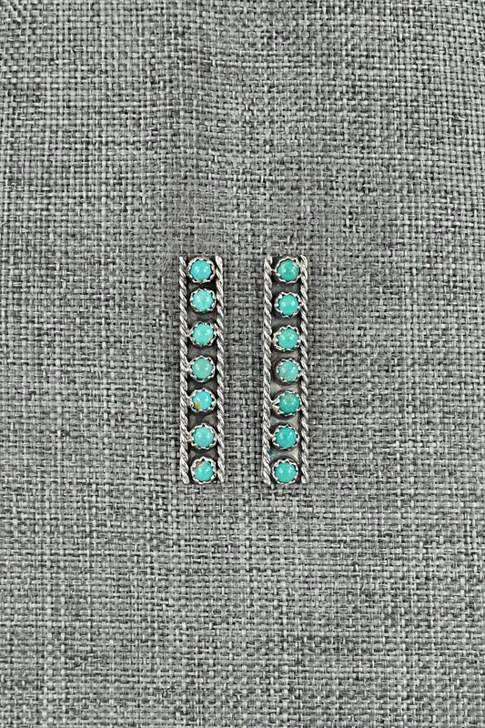 Turquoise & Sterling Silver Earrings - Dominic Duboise