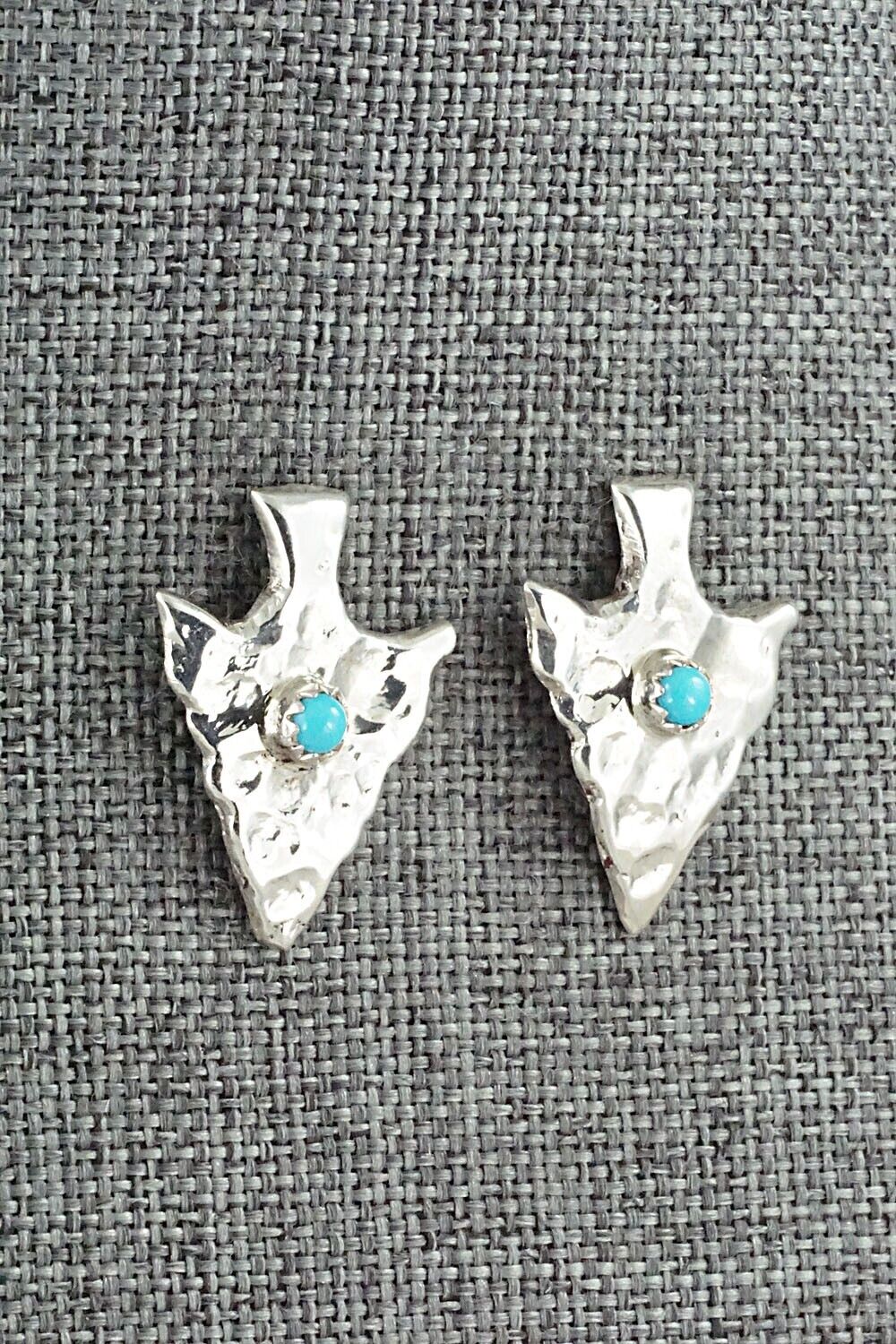 Turquoise & Sterling Silver Earrings - Mildred Parkhurst