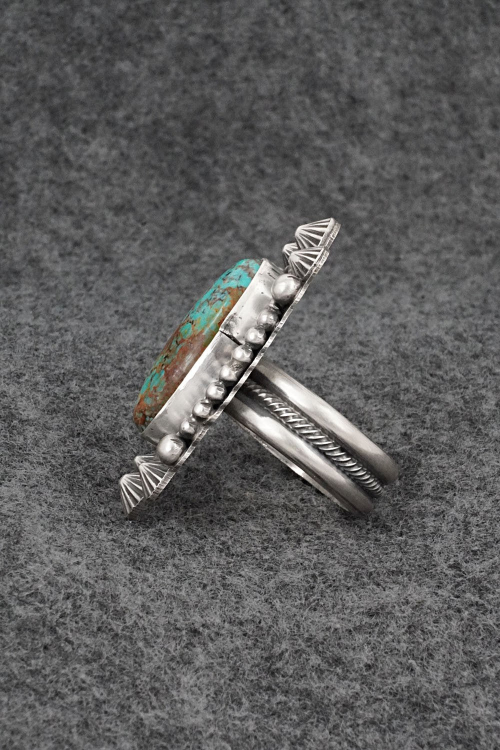 Turquoise & Sterling Silver Ring - Michael Calladitto - Size 8