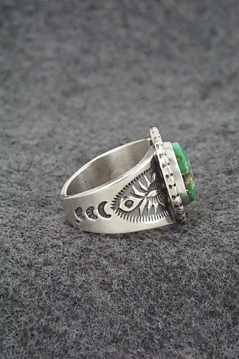 Turquoise & Sterling Silver Ring - Samuel Yellowhair - Size 7.5