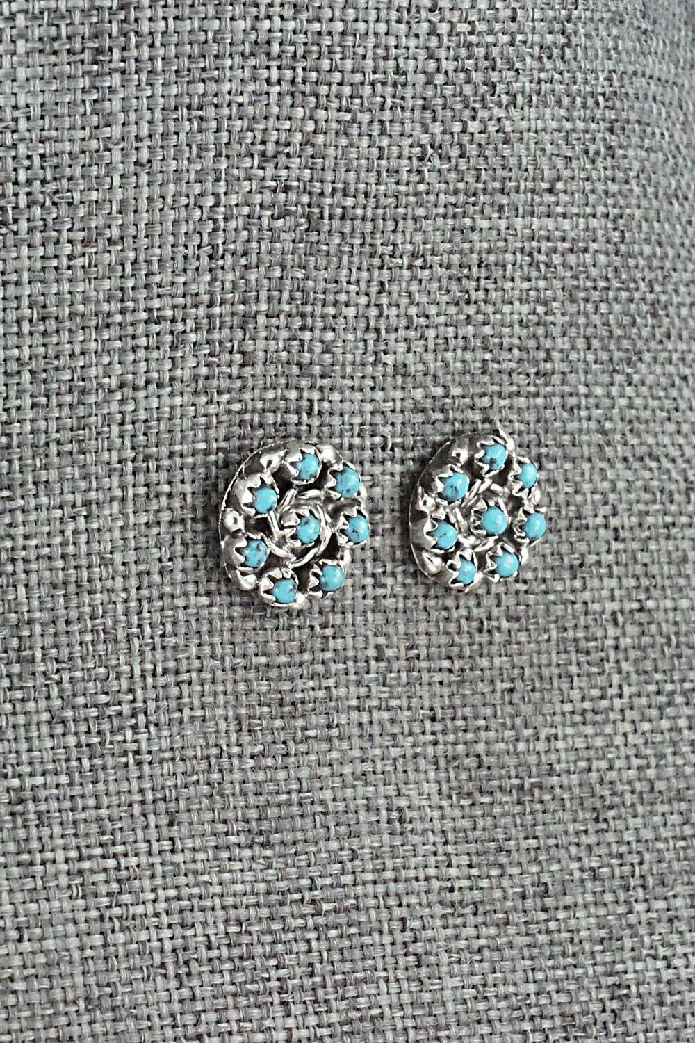 Turquoise & Sterling Silver Earrings - Randy Hooee