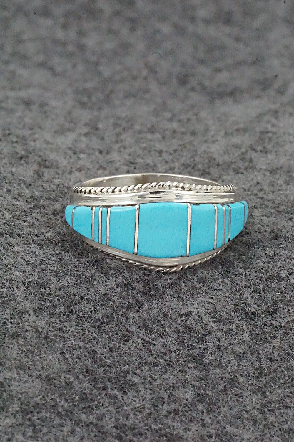 Turquoise & Sterling Silver Ring - Deirdre Luna Panteah - Size 11
