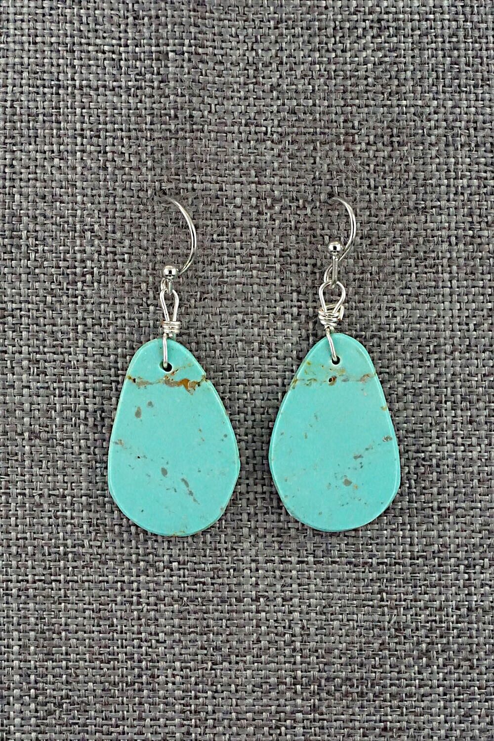 Turquoise & Sterling Silver Earrings - Joe Garcia