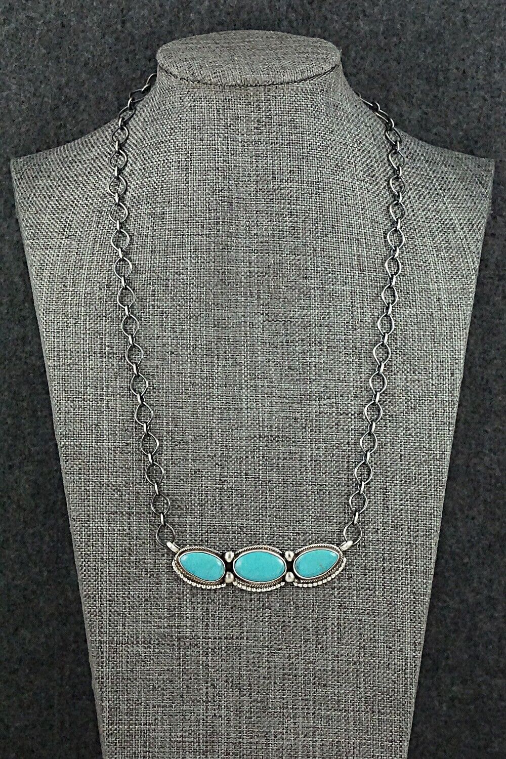 Turquoise & Sterling Silver Necklace - Kathleen Livingston