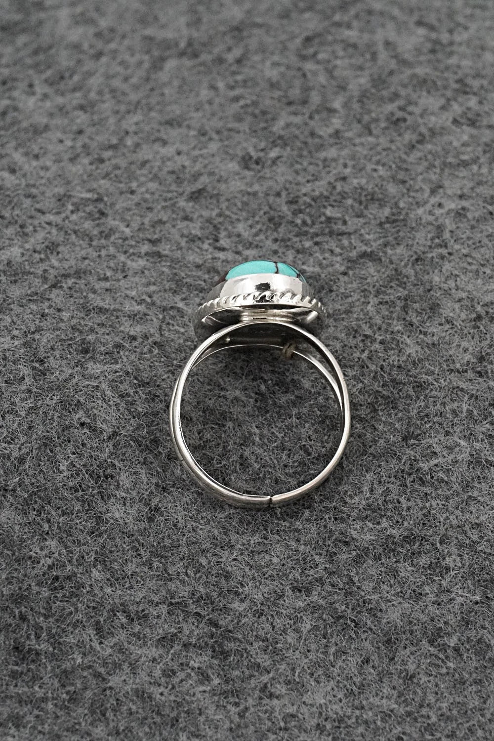 Turquoise & Sterling Silver Ring - Eugene Gruber - Size 6