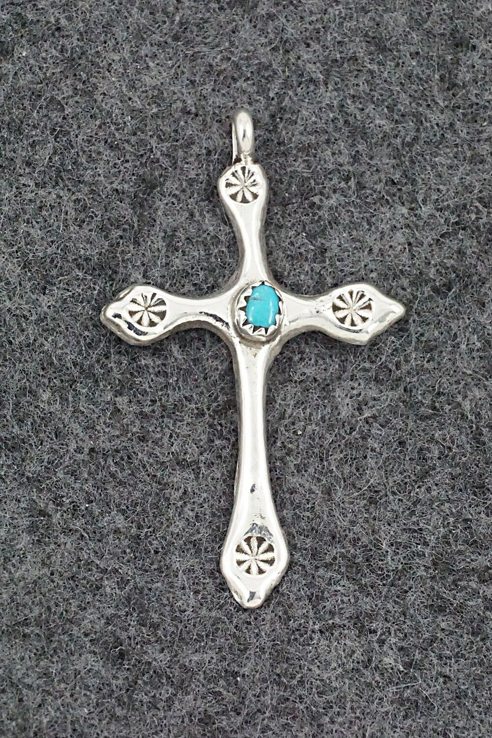 Turquoise & Sterling Silver Pendant - Thomas Johnson