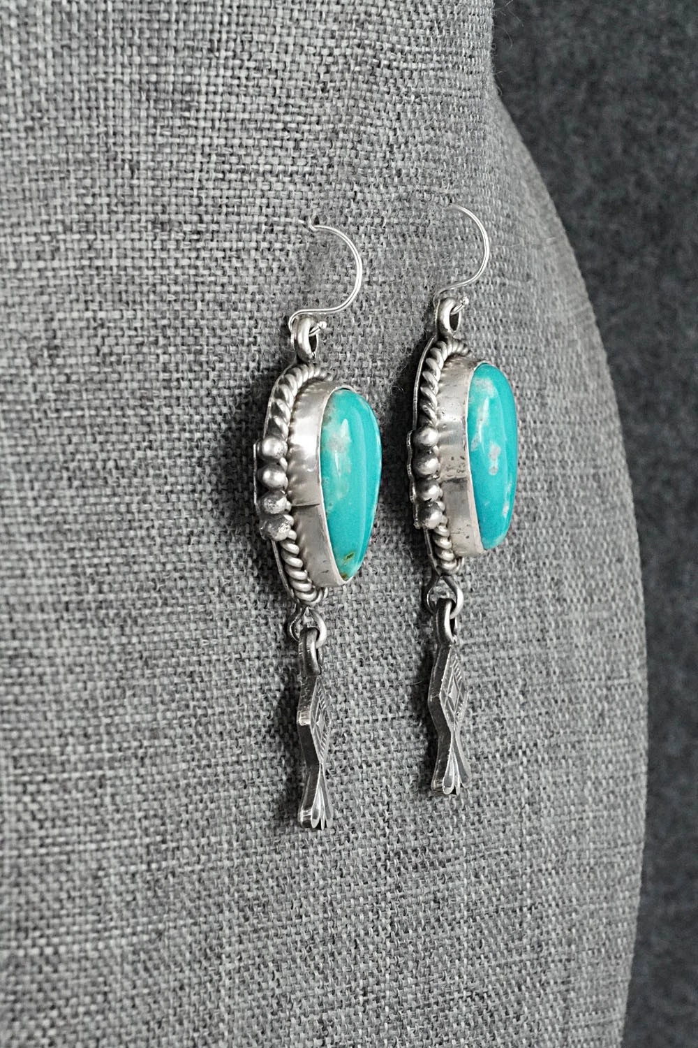 Turquoise & Sterling Silver Earrings - Michael Calladitto