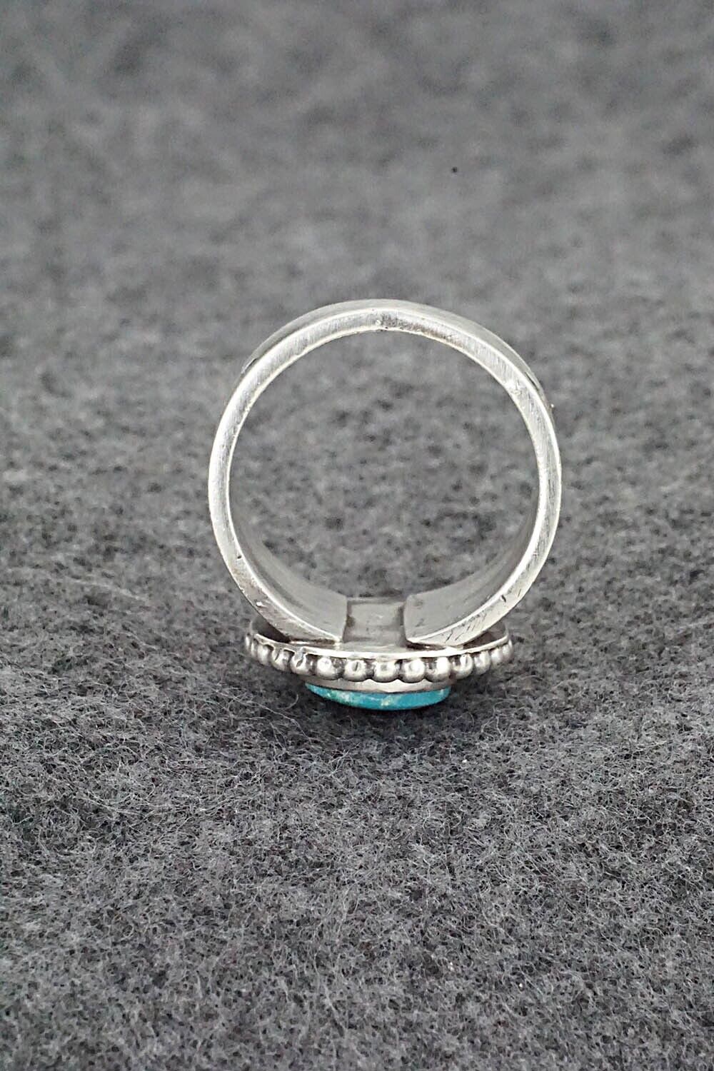 Turquoise & Sterling Silver Ring - Samuel Yellowhair - Size 9.5