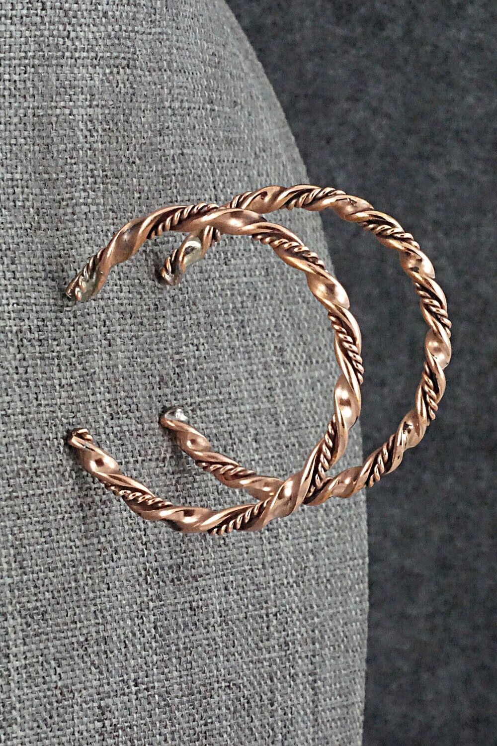 Copper Hoop Earrings - Elaine Tahe