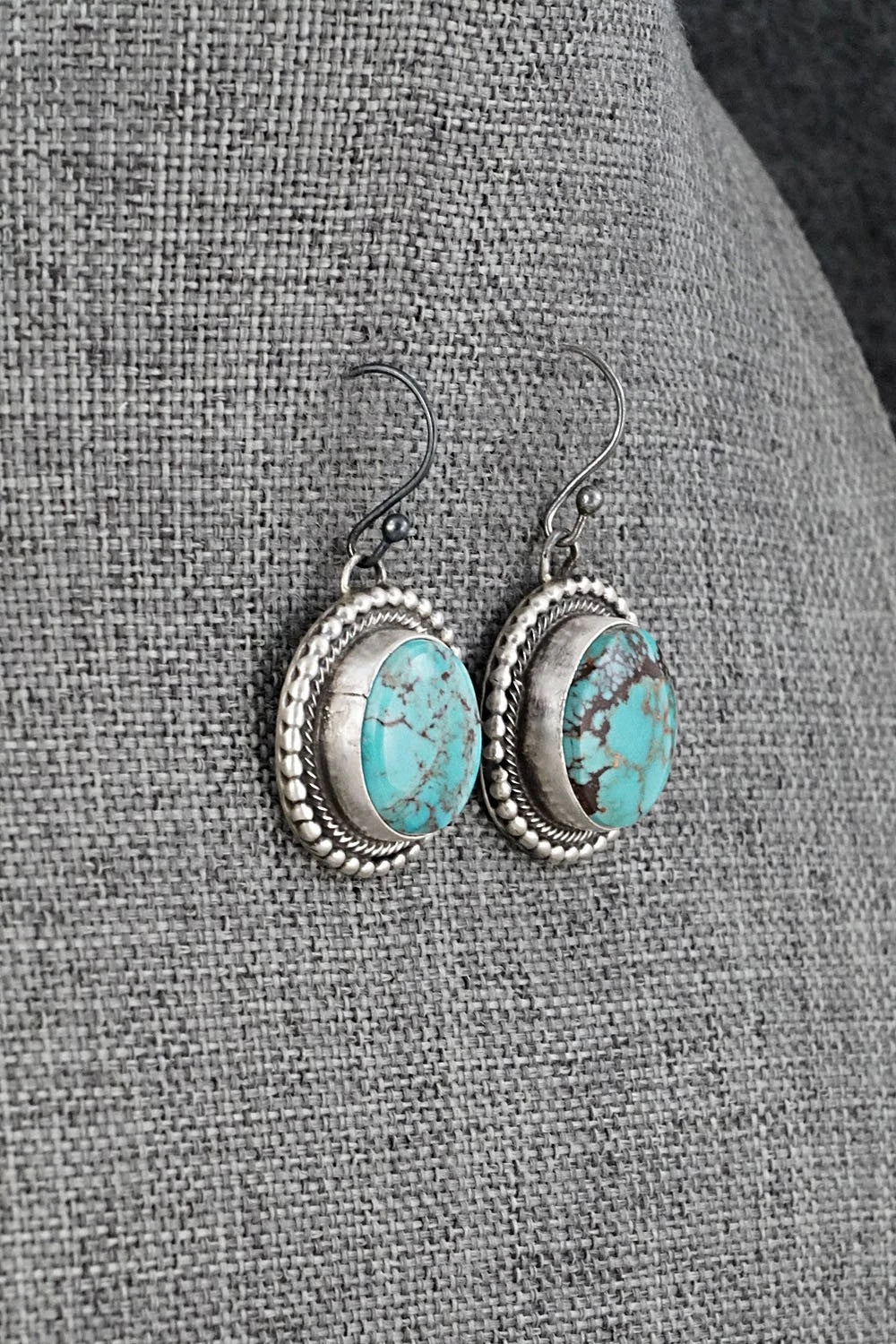 Turquoise & Sterling Silver Pendant and Earrings Set - Bobby Johnson