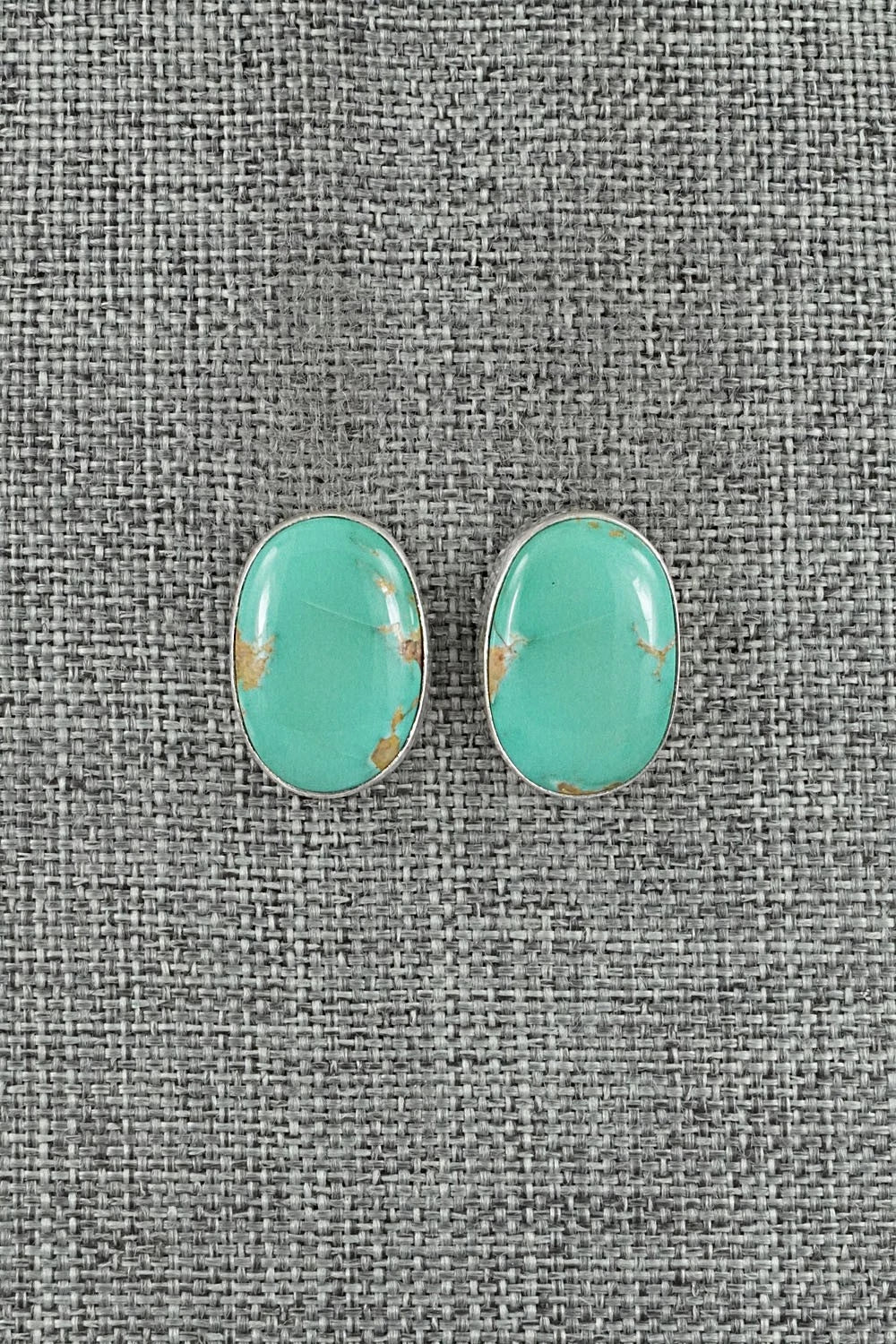 Turquoise & Sterling Silver Earrings - Eugene Gruber