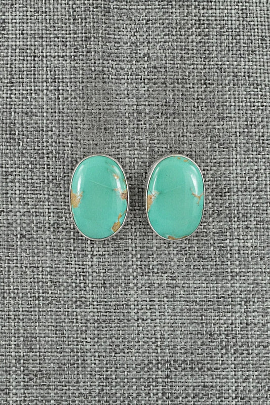 Turquoise & Sterling Silver Earrings - Eugene Gruber