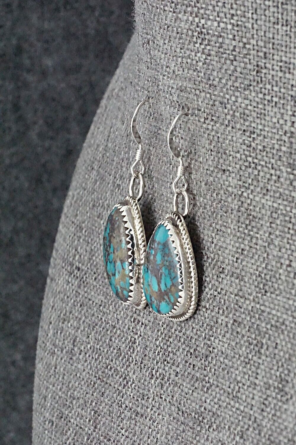 Turquoise & Sterling Silver Earrings - Ernest Hawthorne