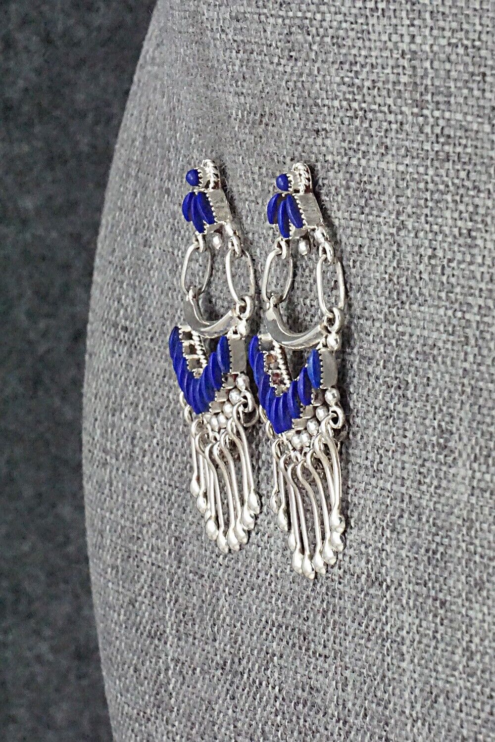 Lapis & Sterling Silver Earrings - Stewart Natewa