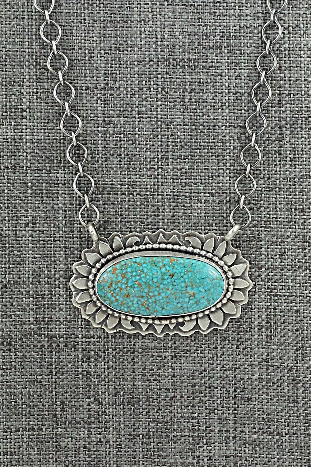 Turquoise & Sterling Silver Necklace - Randy Billy