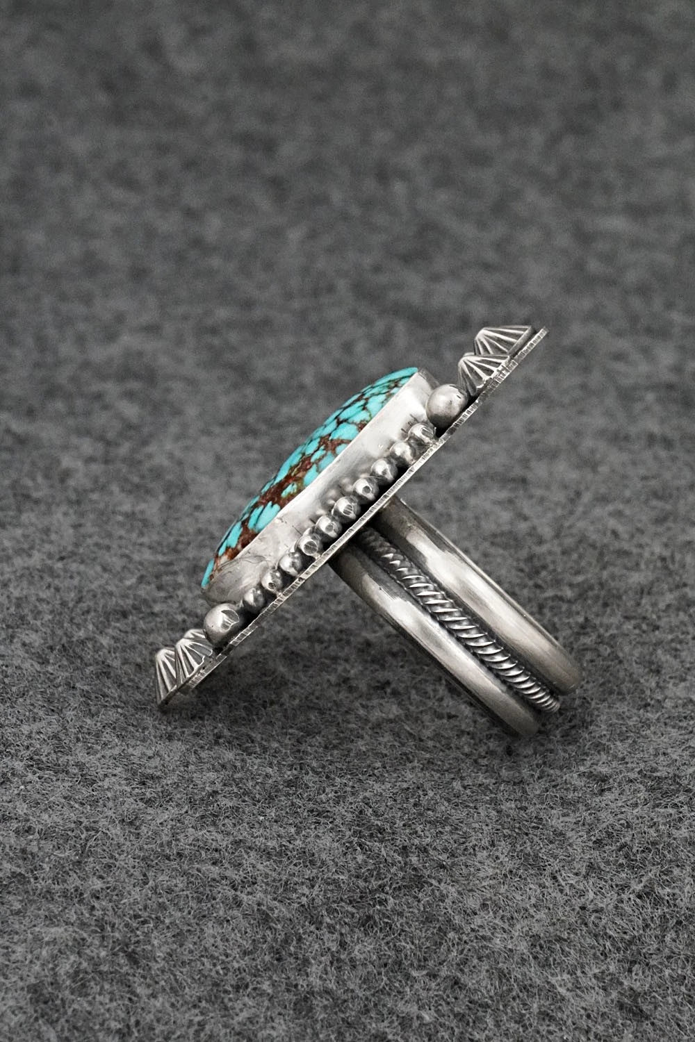 Turquoise & Sterling Silver Ring - Michael Calladitto - Size 8