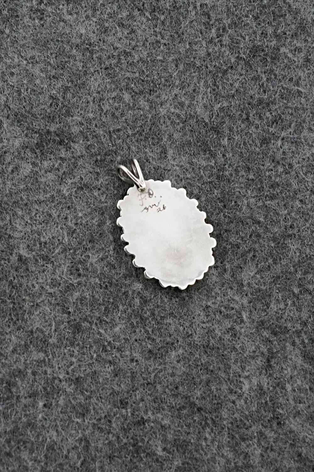 Turquoise & Sterling Silver Pendant - Fritzon Owaleon