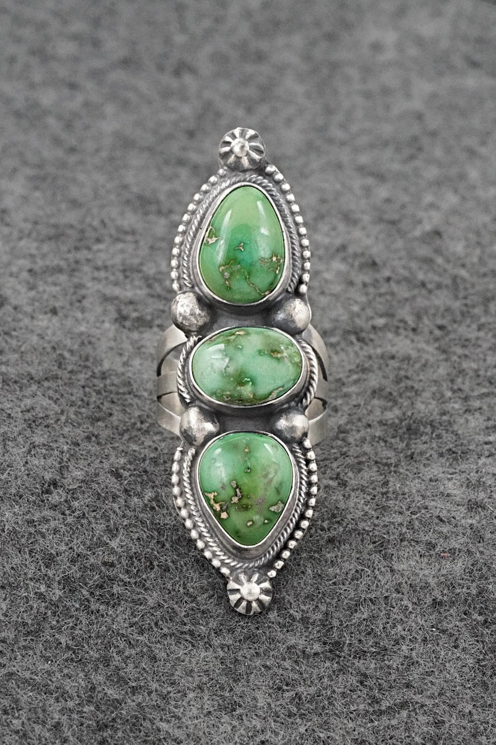 Turquoise & Sterling Silver Ring - Bobby Johnson - Size 7