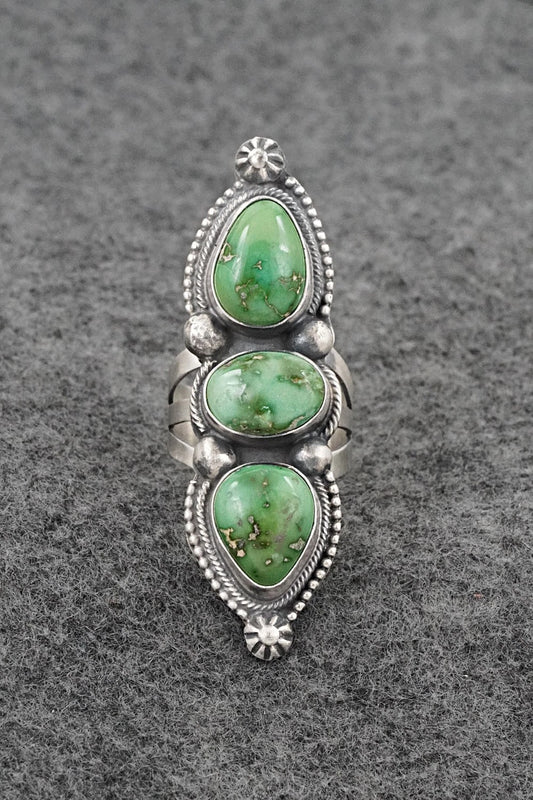 Turquoise & Sterling Silver Ring - Bobby Johnson - Size 7